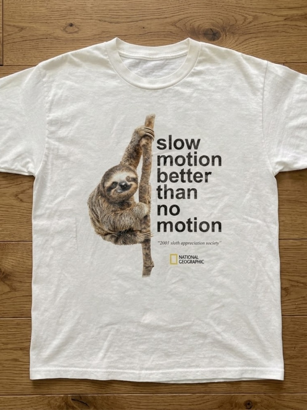 Gildan White Slow motion better than no motion graphic tee